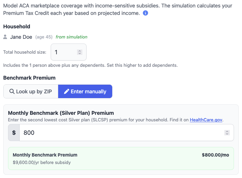 ACA Healthcare screen