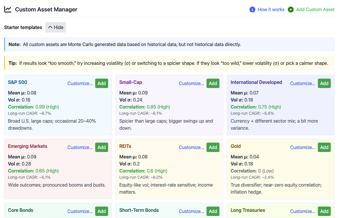 Custom Asset Manager empty state